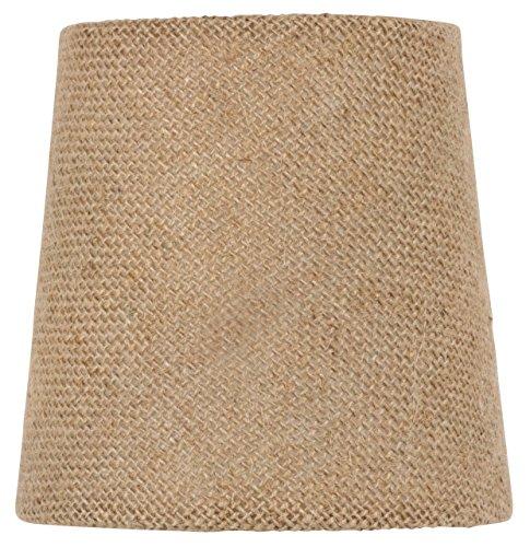 Upgradelights Upgradelights Burlap 4 Inch Mini Clip On Chandelier Shades (Set of 5) 2.5x4x4
