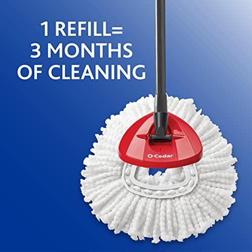 O-Cedar O-Cedar Easywring Microfiber Spin Mop & Bucket Floor Cleaning System with 3 Extra Refills