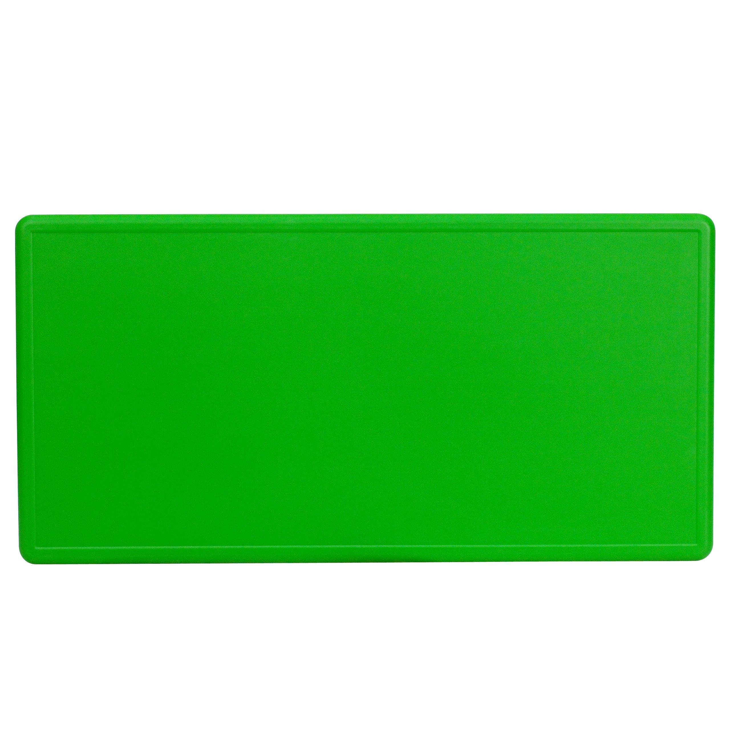 Flash Furniture Flash Furniture Rectangular Plastic Height Adjustable Activity Table, 24 x 48, Green
