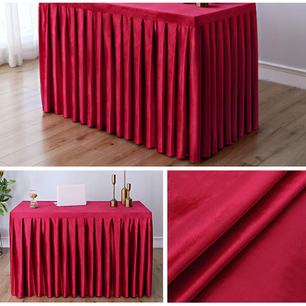 M/P Conference Table Cloth Rectangle Velvet Table Cover Protector Table Skirt Stain Resistant Washable Tablecloths Office Business Meeting Exhibition