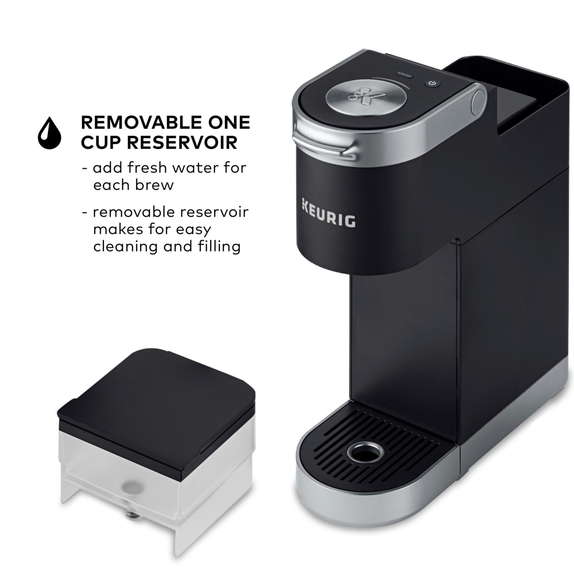 Keurig Keurig K-Mini Plus Single Serve K-Cup Pod Coffee Maker, with 6 to 12oz Brew Size, Stores up to 9 K-Cup Pods, Travel Mug Friendly, Matte Black