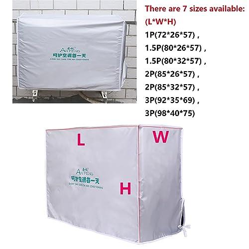 Torzk Air Conditioner Cover, Outdoor Anti-Dust Waterproof Sun Protection Window Air Conditioner Protects Cover AC Cover Made Of Oxford, Portable AC Cover For Outdoor Units ( Size : 1P(72*26*57) )