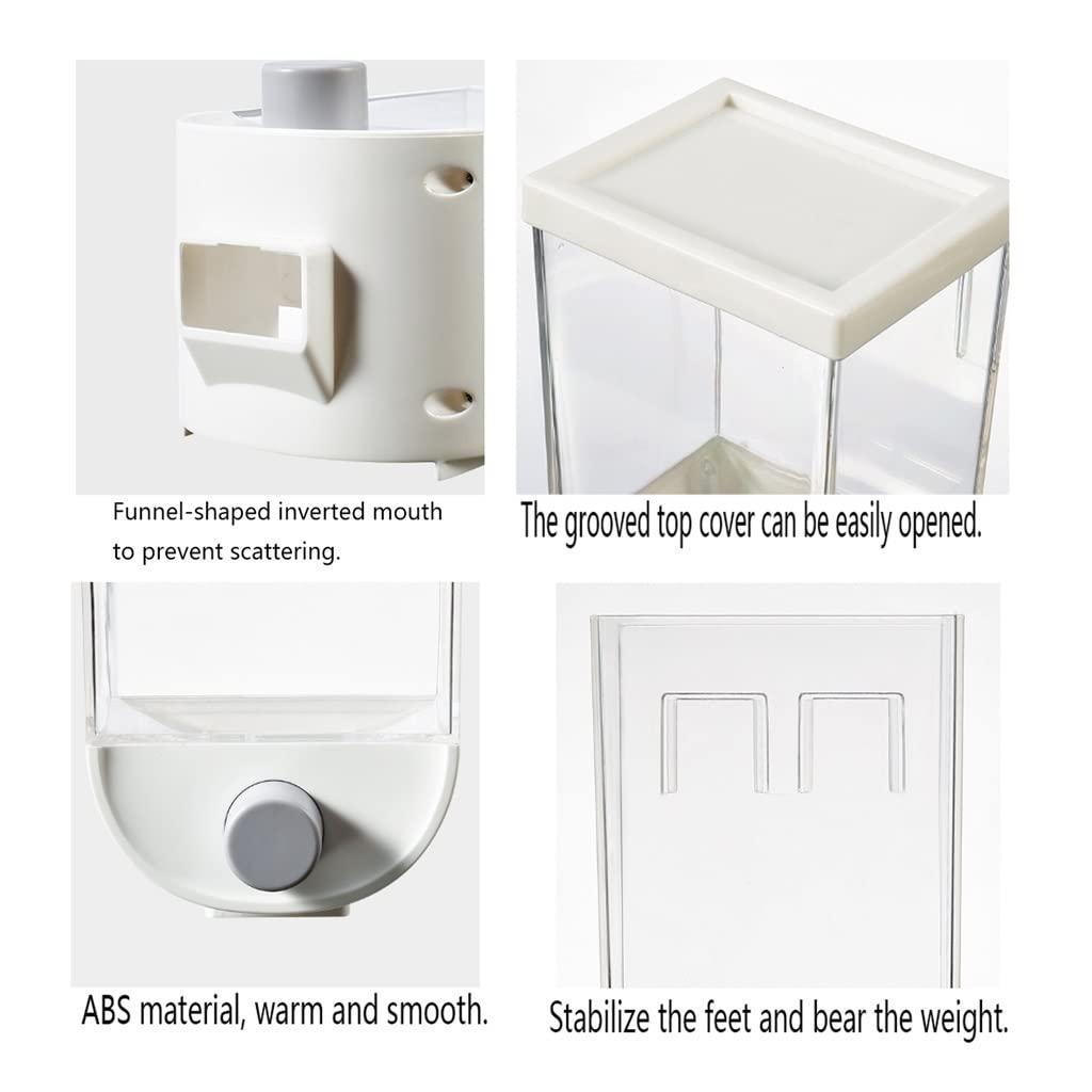 WDBB Storage Containers Dispenser/Wall Mounted Storage Tank Save Space Storage for Home&Kitchen Canisters Set (Color : White)