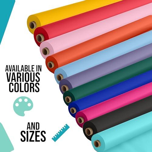 Exquisite Exquisite Yellow Plastic Table Cover Roll 40\" X 300\' Table Cloth Plastic Cover Roll - Premium Quality Banquet Rolls - Disposable Tablecloth Rolls - Table Cloth Rectangle Table Rolls