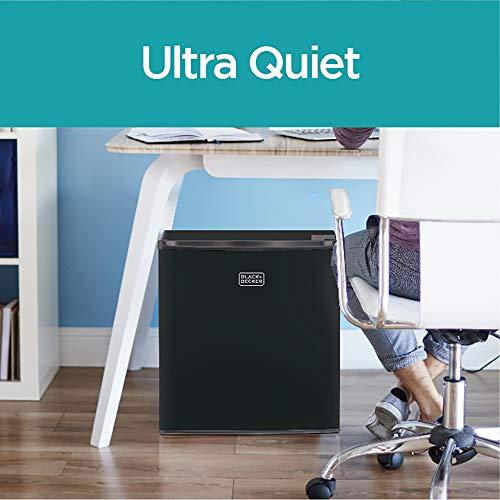 BLACK+DECKER BLACK+DECKER BCRK17B Compact Refrigerator Energy Star Single Door Mini Fridge with Freezer, 1.7 Cubic Feet, Black