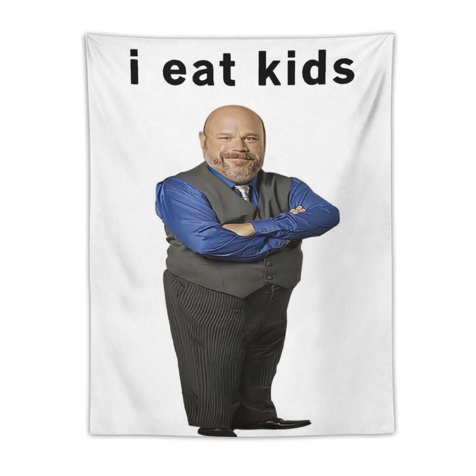 BionZax BionZax Bertram I Eat Kids Vertical Wall Tapestry for Bedroom, College Dorm Or Living Room 30\"x40\", Funny Meme Tapestries Hanging for Home Decor Gifts
