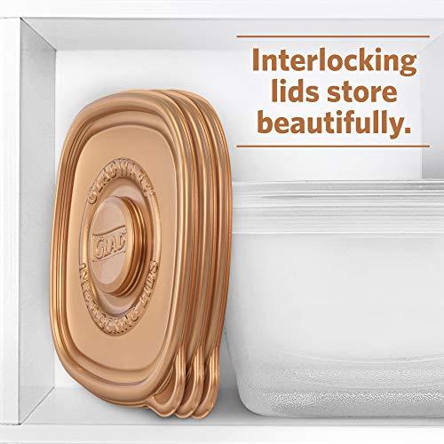 Glad GladWare Home Tall Entree Food Storage Containers, Large Square Holds 42 Ounces of Food, 3 Count Set - 6 Pack | With Glad Lock Tight Seal, BPA Free Containers and Lids (18 Total Containers)