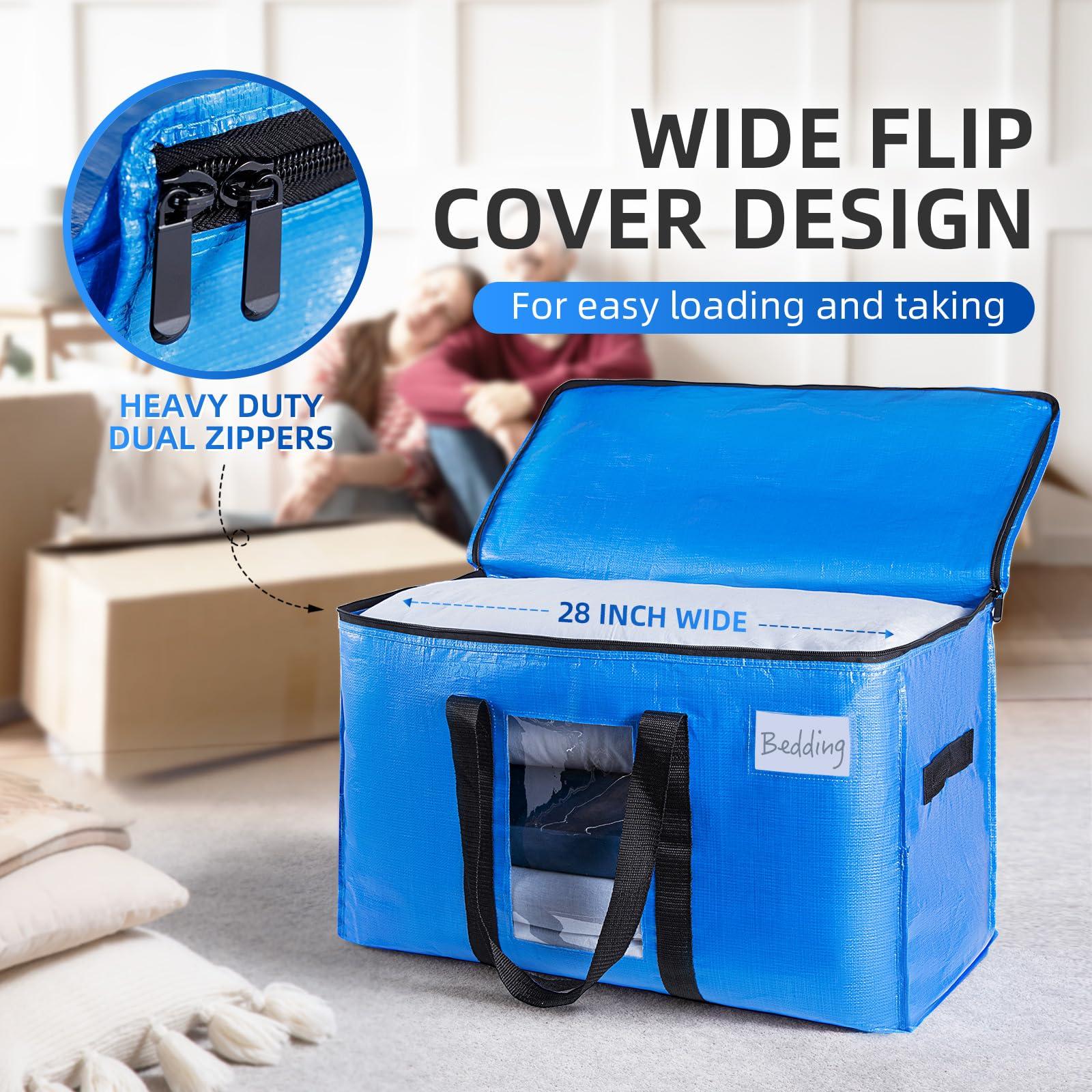 TAILI TAILI Heavy Duty Moving Bags with Visible Window & Vacuum Storage Bags for Comforter and Blankets, Vacuum Seal Bags for Bedding