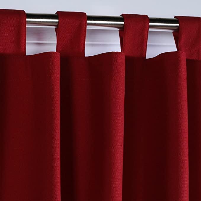Advik Tex Co Advik Tex Co Natural Blackout Curtains for Patio Door, Sliding Door, Tab Top Panel, Room/Bedroom/Hall (Burgundy 52" W x 72" L - 1 Panel)
