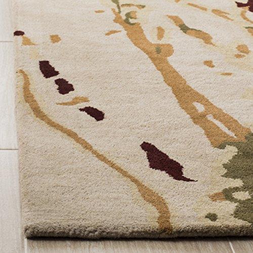 Safavieh SAFAVIEH Bella Collection Accent Rug - 4\' x 6\', Beige & Green, Handmade Modern Abstract Wool, Ideal for High Traffic Areas in Entryway, Living Room, Bedroom (BEL120A)