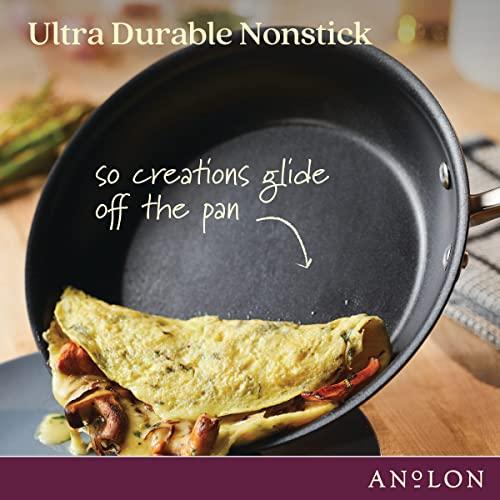 Anolon Anolon Advanced Home Hard Anodized Nonstick Saut Pan with Helper Handle and Lid, 5 Quart - Moonstone