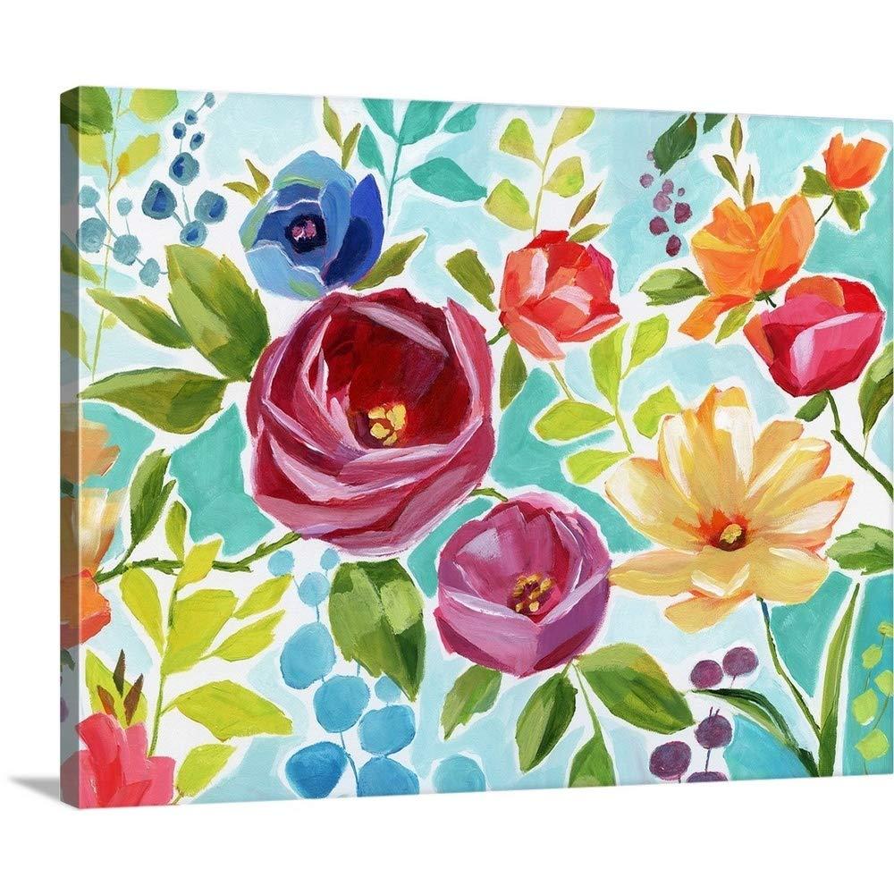 CANVAS ON DEMAND CANVAS ON DEMAND Modern Garden IV Canvas Wall Art Print by Nan Art, Modern, Contemporary, Home Decor, Floral Artwork, Flowers Artwork, Nature Artwork, 45\"x36\"