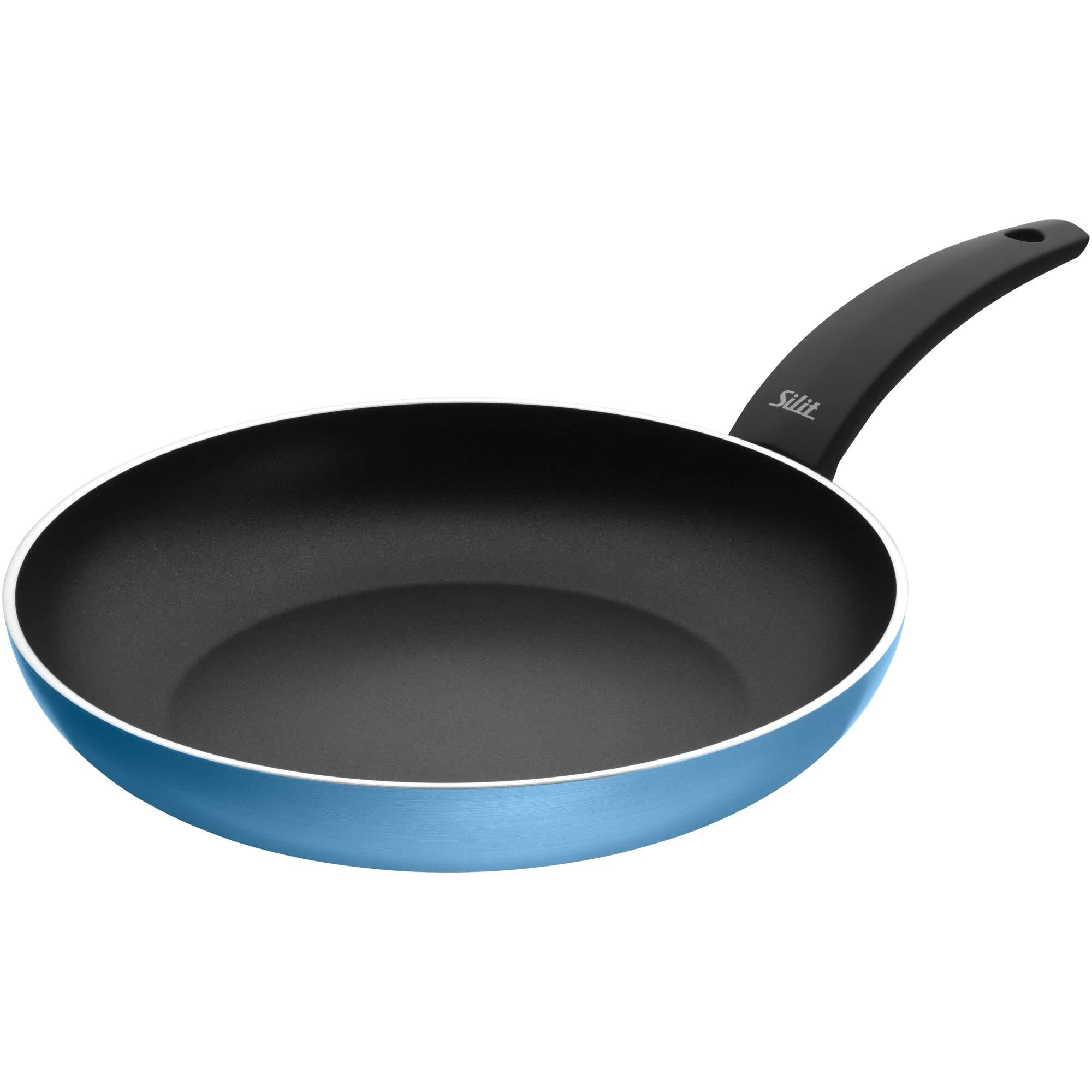 Silit Silit Belluna Frying Pan 28 cm Aluminium Coated with Plastic Handle for Gentle Frying Blue