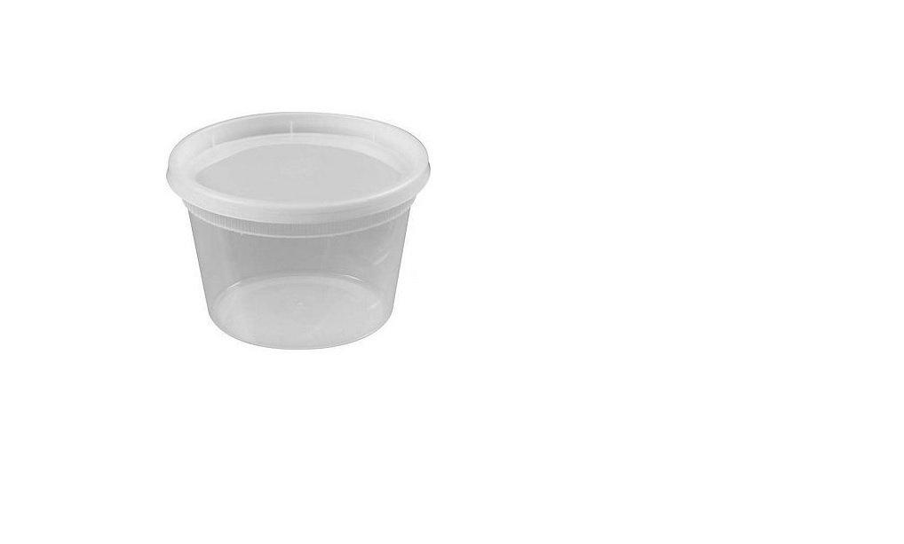 nepastore 16oz Plastic Soup/Food Containers with Lids Freezer/microwave Safe Containers (12)