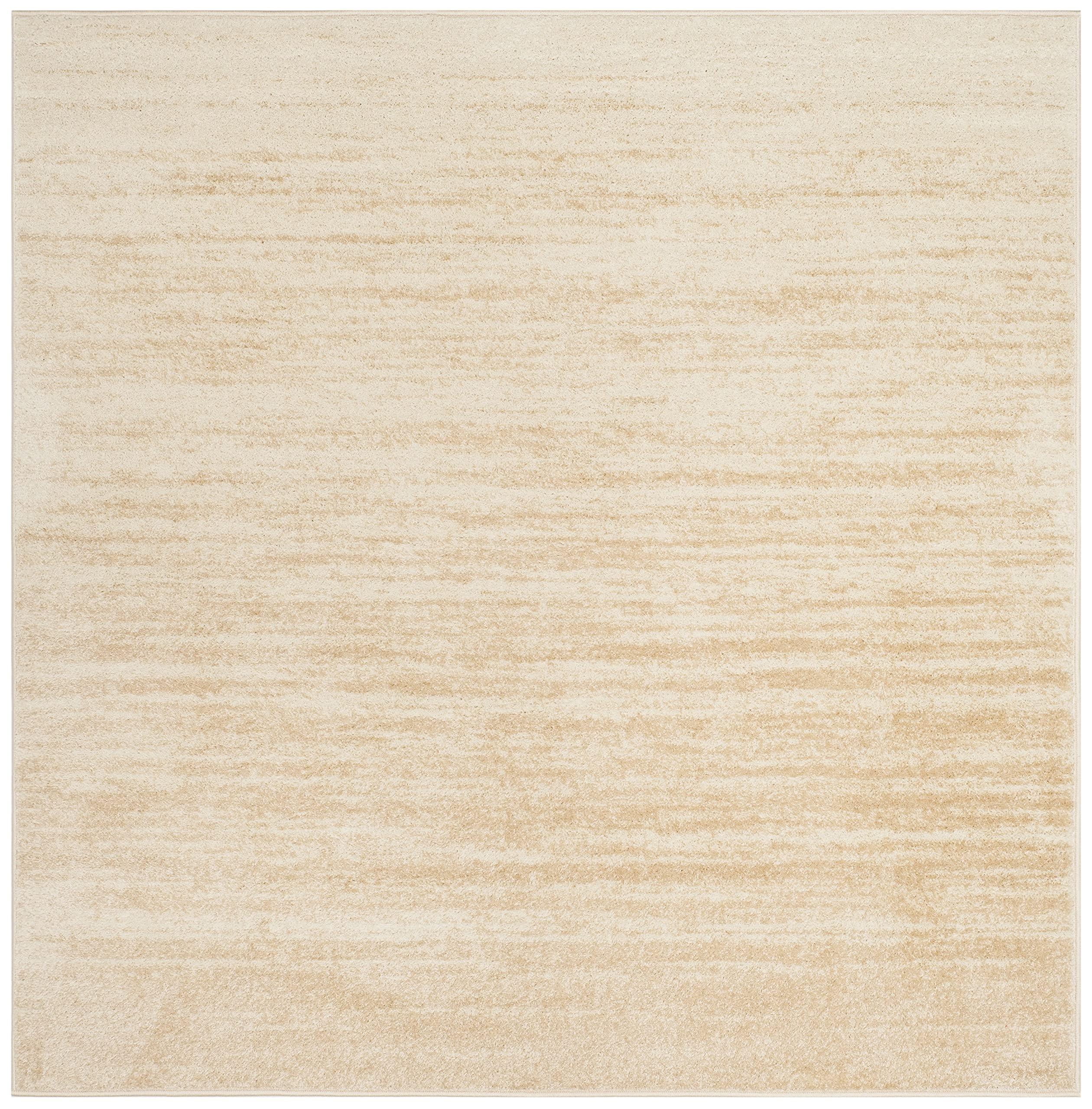 Safavieh SAFAVIEH Adirondack Collection Area Rug - 8' Square, Champagne & Cream, Modern Ombre Design, Non-Shedding & Easy Care, Ideal for High Traffic Areas in Living Room, Bedroom (ADR113W)