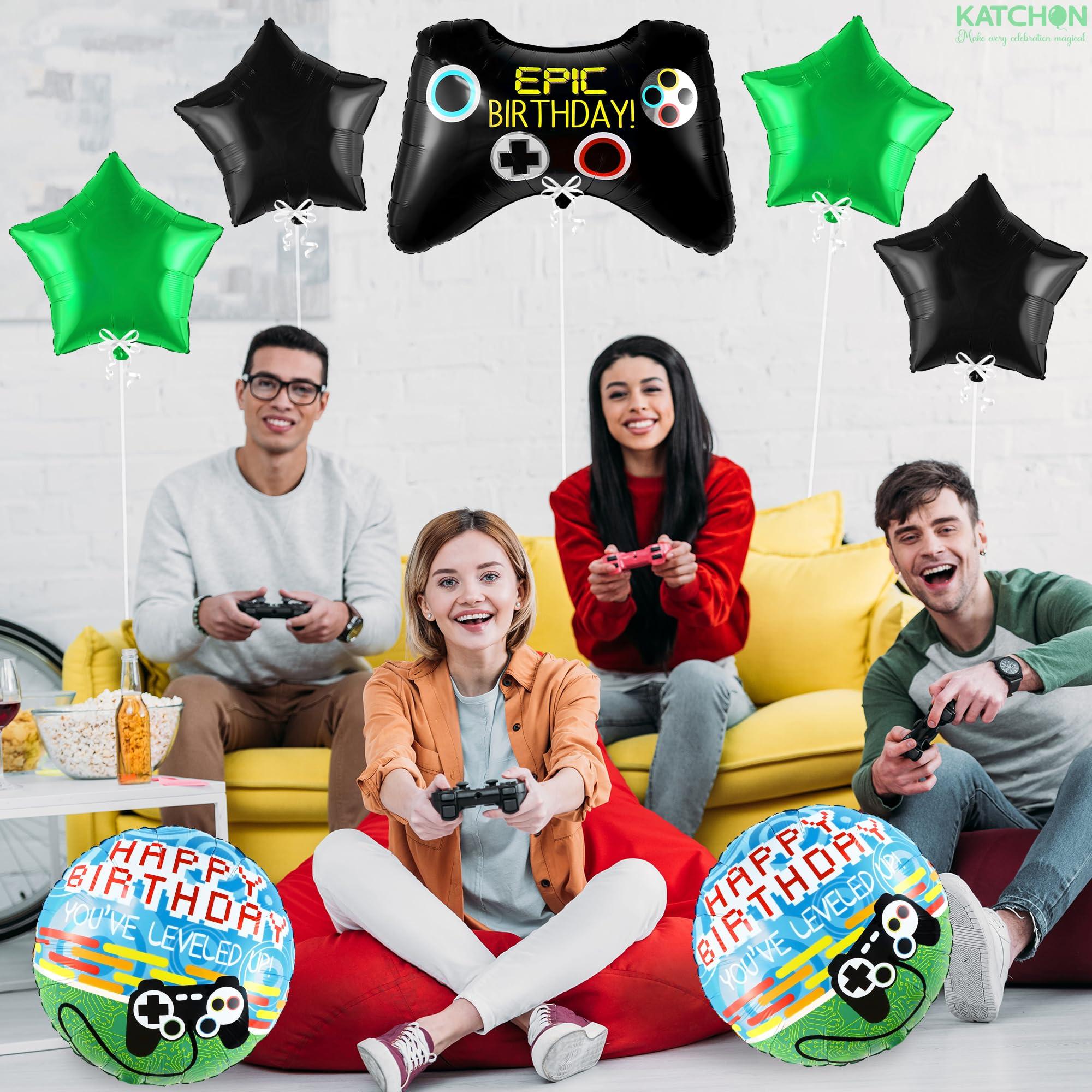 KatchOn KatchOn, Pack 7 Huge Video Game Balloons - Video Game Birthday Decorations | Gaming Balloons, Gamer Birthday Party Decorations | Gamer Birthday Balloons, Gamer Balloons, Level Up Birthday Decorations