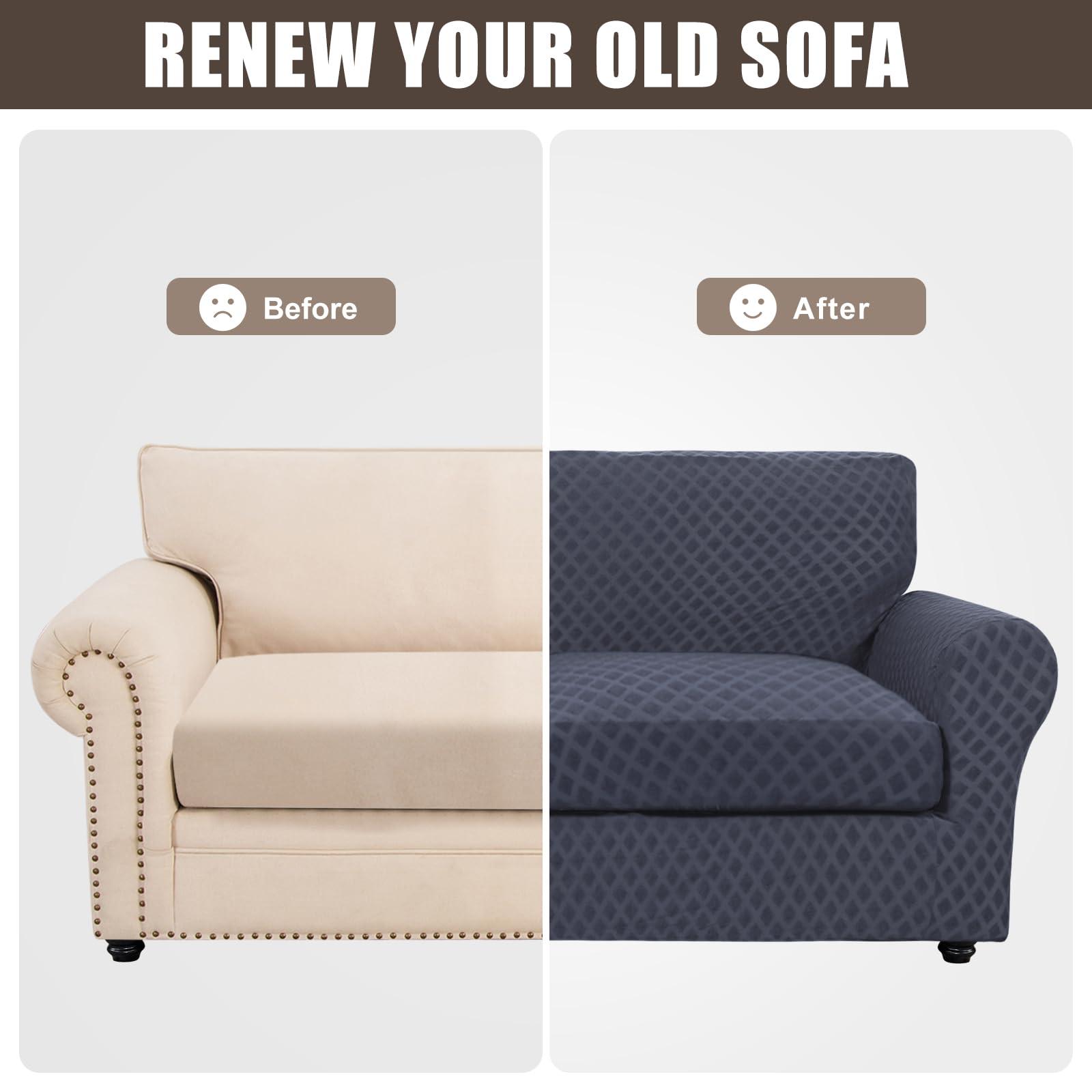 SearchI SearchI Waterproof PU Leather Dining Chair Seat Covers Bundle Newest Sofa Cover Couch Covers