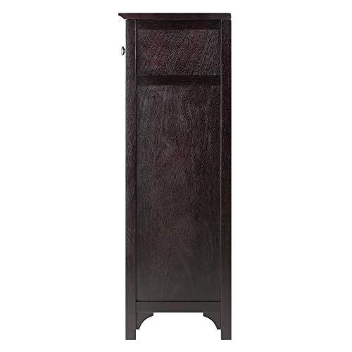 Winsome Winsome Ancona X Shelf Modular Wine Cabinet With 1-Drawer, Glass Rack, Dark Espresso (92745)