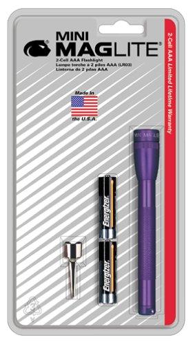 MagLite Maglite Mini Incandescent 2-Cell AAA Flashlight, Purple