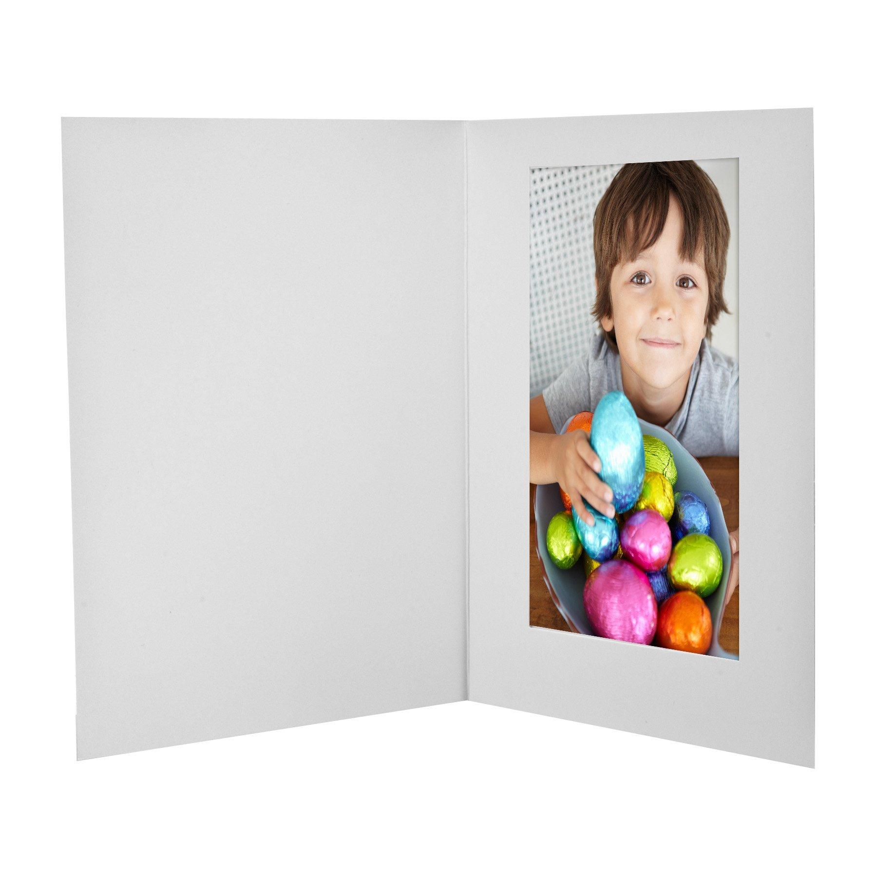 Neil Enterprises Inc. Neil Enterprises Inc. 5\" x 7\" Blank White Photo Folders - Pack of 100