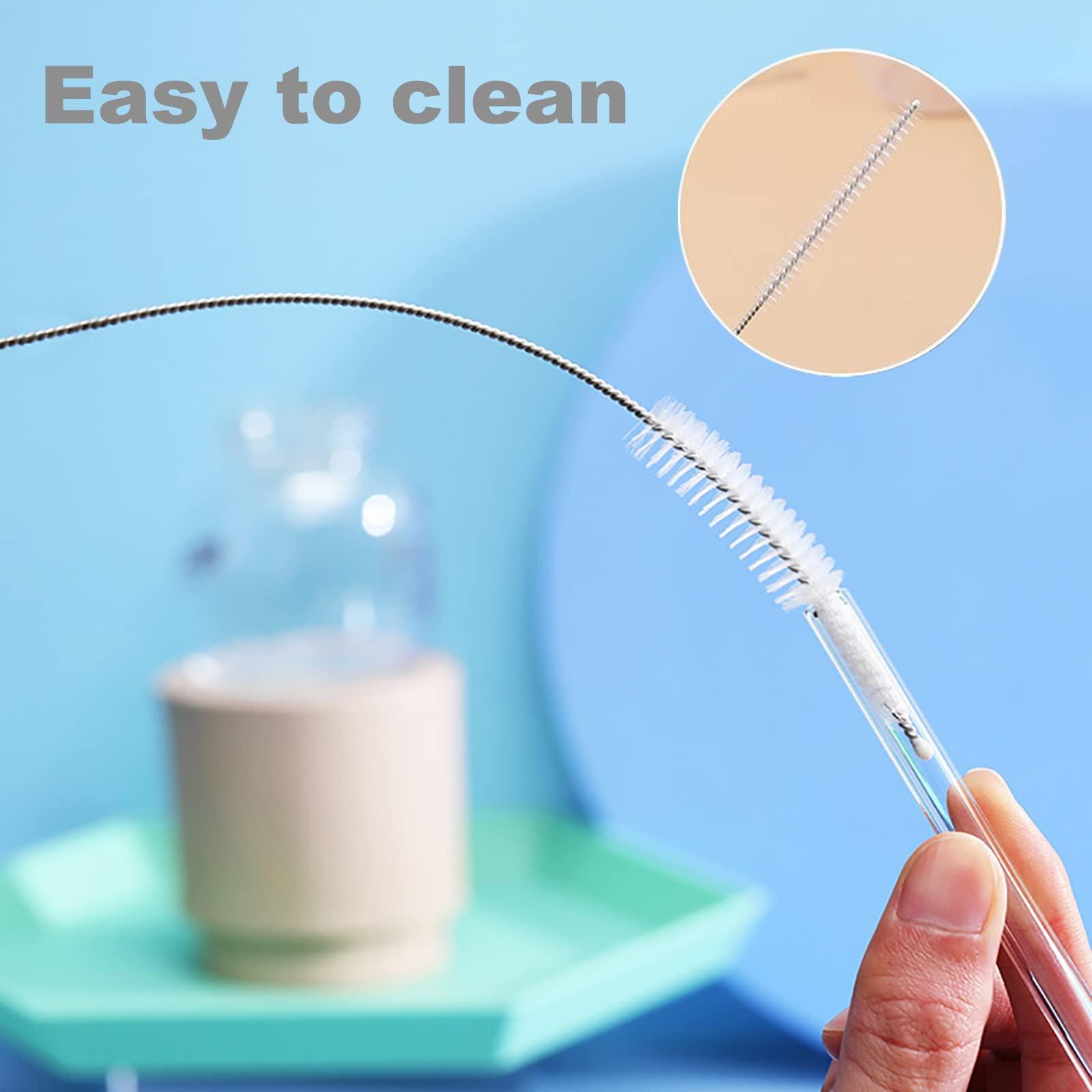 Ajedrmy 8 Pack Replacement Straw for Stanley Adventure Quencher 40 oz 30 oz Cup Tumbler, Reusable Straws for Stanley 40 oz & Simple Modern Tumbler with Handle, with Cleaning Brush for Stanley Cup Accessories