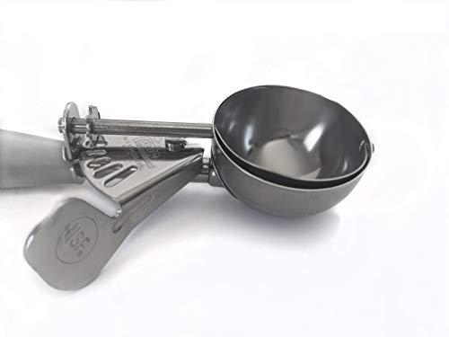 Update International Update International DP-30 1.25 Oz. Stainless Steel Black Disher