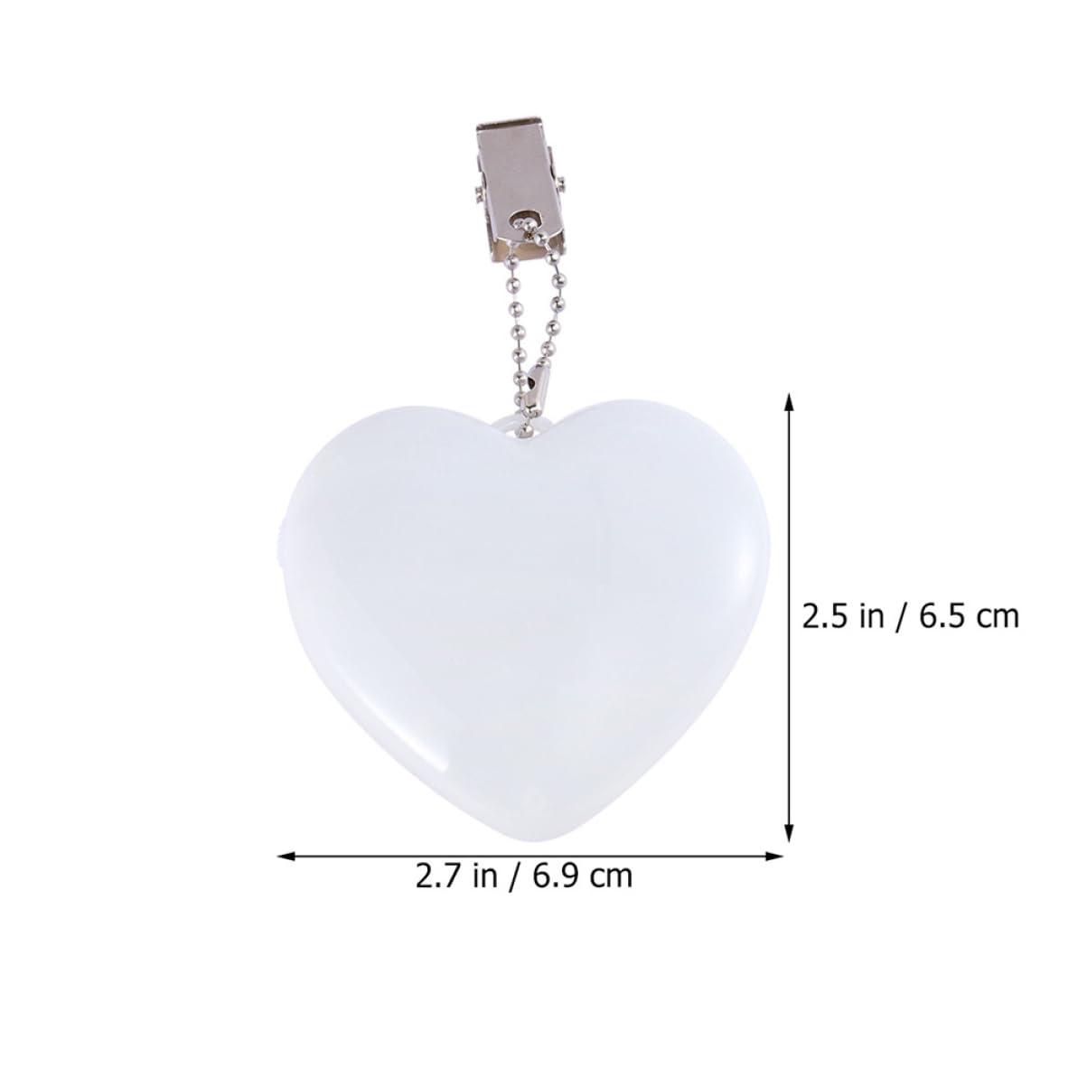 HOLIDYOYO HOLIDYOYO 3 Pcs Sensor Night Ladies Handbags with Automatic Sensor Mini Heart Purse Light for Bag at Night Button Battery White