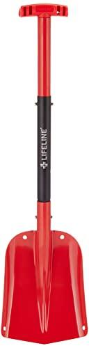 LIFELINE LIFELINE Aluminum Sport Utility Shovel, 3 Piece Collapsible Design, Perfect Snow Shovel for Car, Camping and Other Outdoor Activities, Red