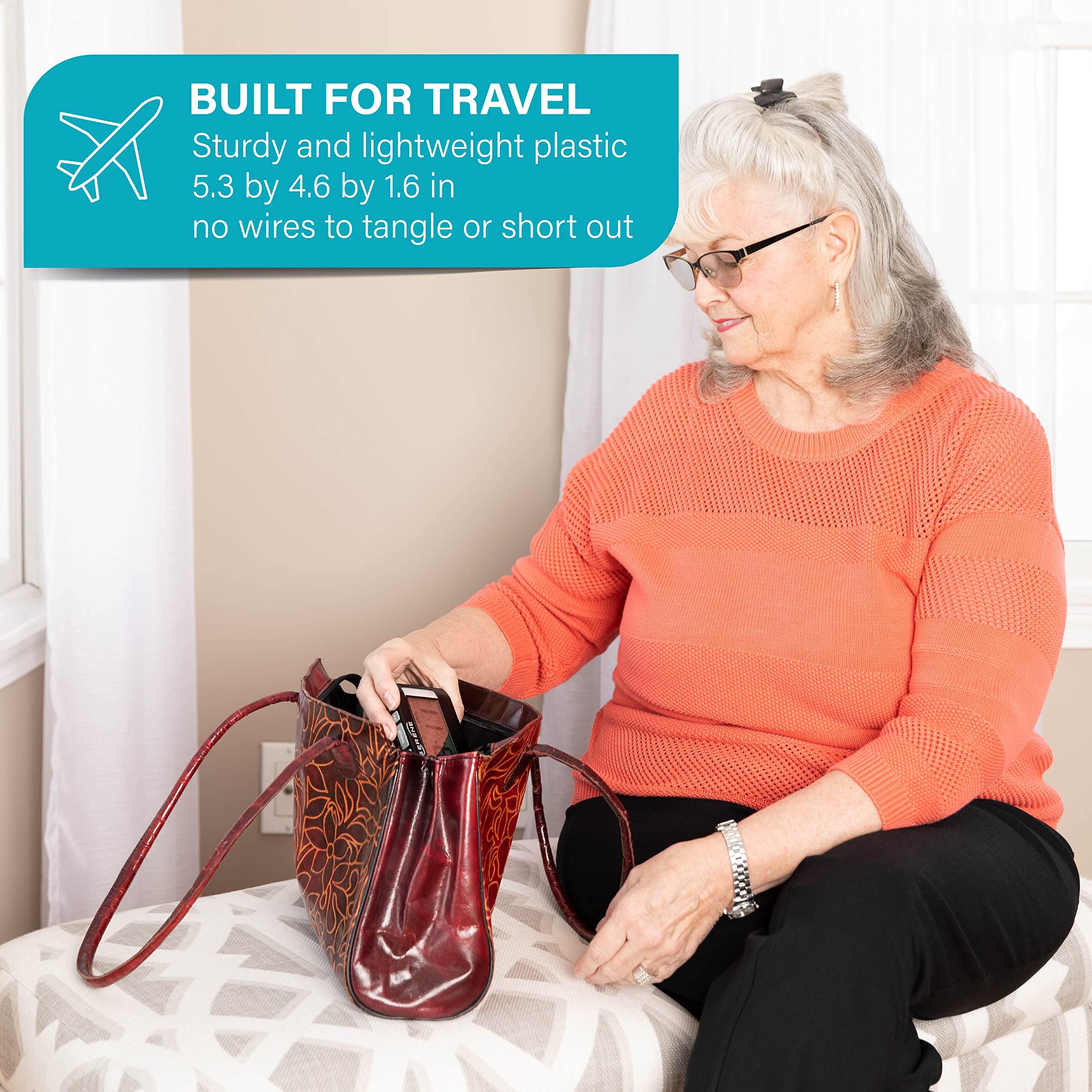 Serene Innovations Serene Innovations Vibrating Alarm Clock for Hearing Impaired Loud Alarm Clock for Heavy Sleepers Adults Multimode Sound, Vibration, & Flash Alarm Clocks for The Deaf Portable Small Clock