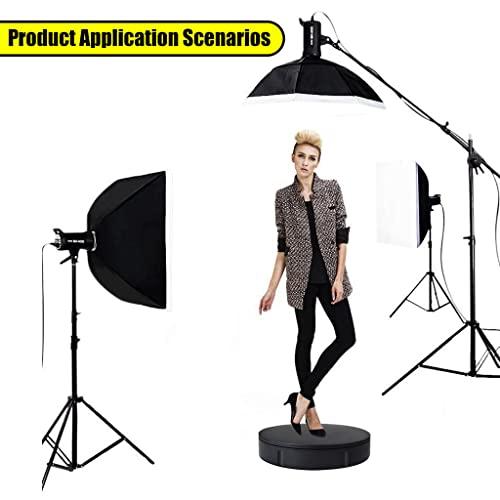 FONOBO FONOBO Motorized Rotating Display Stand 360 Electric Turntable with 5 PVC Backgrounds, 330Lb Load for Display Heavy Duty Product,Black