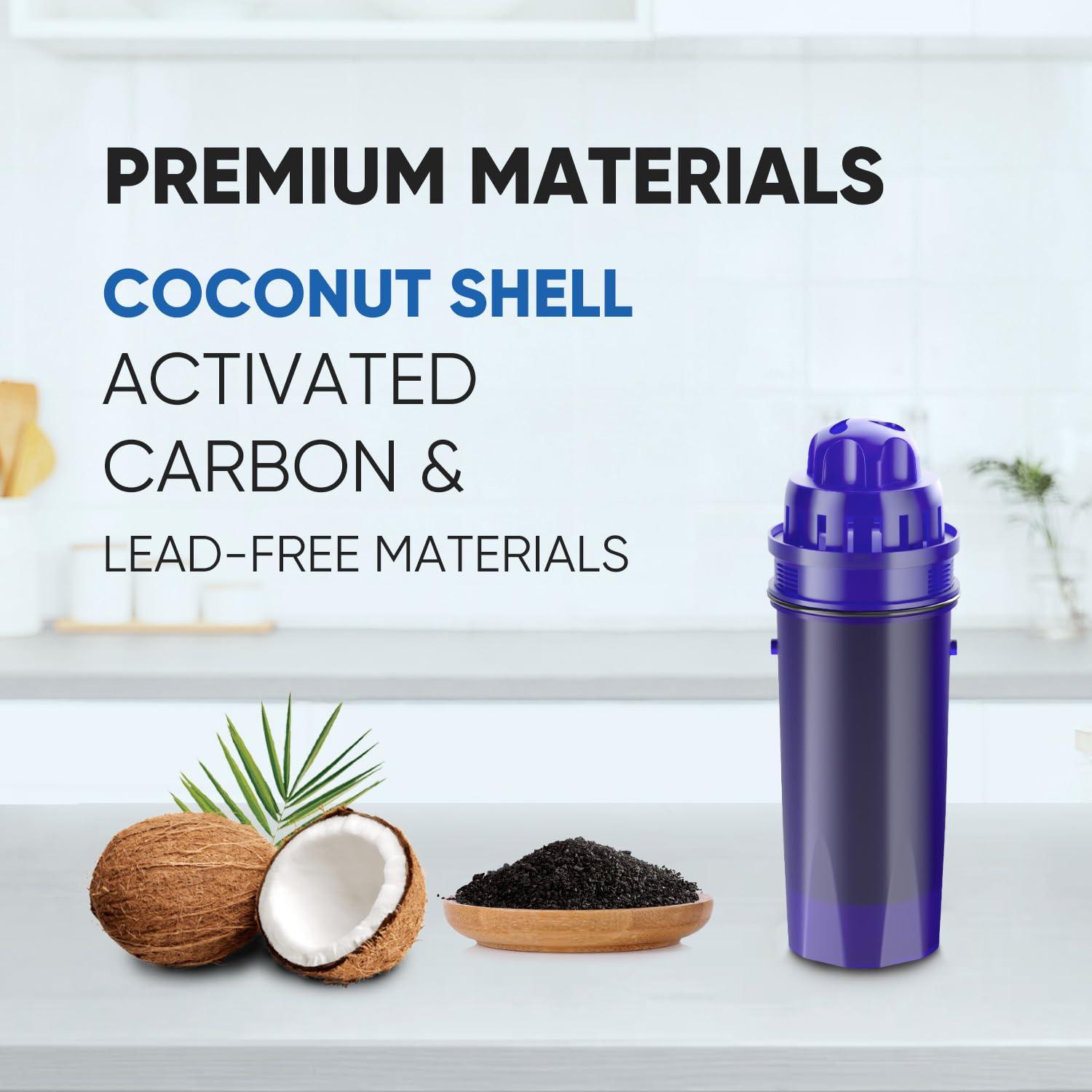 PUREPLUS PUREPLUS CRF950Z Pitcher Water Filter Replacement for Pur PPF900Z, PPF951K, PPT700W, CR-1100C, DS-1800Z, CR-6000C, PPT711W, PPT711, PPT710W, PPT111W, PPT111R Pitchers and Dispensers,3PACK