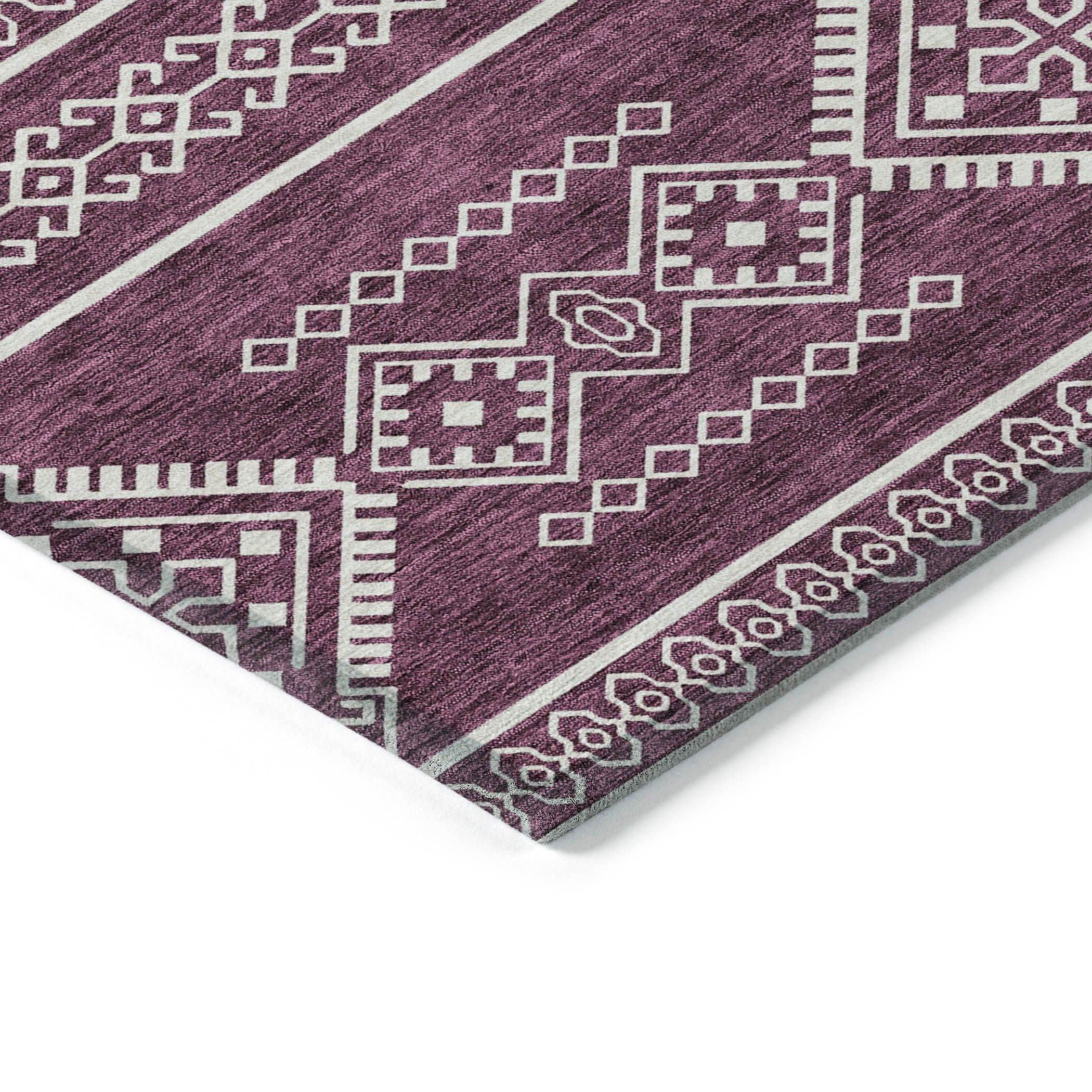 Addison Rugs Addison Rugs Chantille ACN901 Eggplant 10' x 14' Indoor/Outdoor, Machine Washable, Easy Clean, Non Shedding, Bedroom, Living Room, Dining Room, Kitchen, Patio Rug