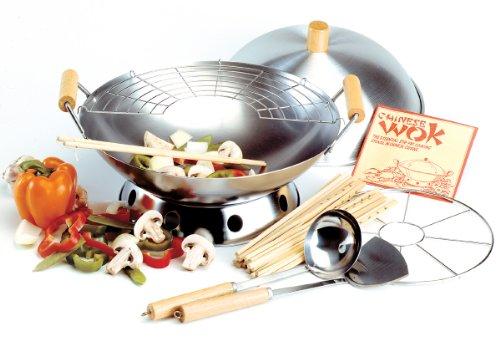 Norpro Norpro 10-Piece Wok Set, Silver, 14 inch