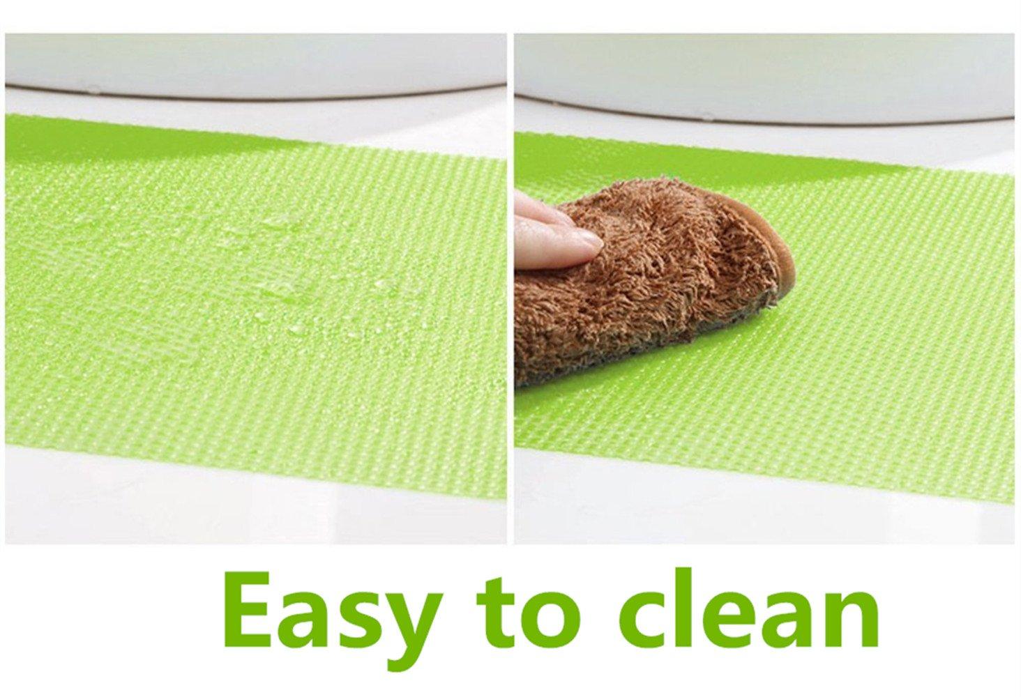Cafurty Cafurty 4 Pcs Refrigerator Mats, Fridge Mats Can Be Cut Refrigerator Pads Fridge Pads Vegetable Fruits Fresh Pad Drawer Table Placemats Cabinet Protective Pads Shelves Drawer Mats - Green