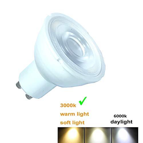 qlee Gu10 Led Bulb Dimmable Mr16 Par16 Led Light Bulb 6.5w Ac 120 V 3000k Warm White 90% Energy Saving 500lm (Halogen 50-Watt Equivalent) 38 Degree Spot Light Reflector Flood Bulb UL List (6 Pack)