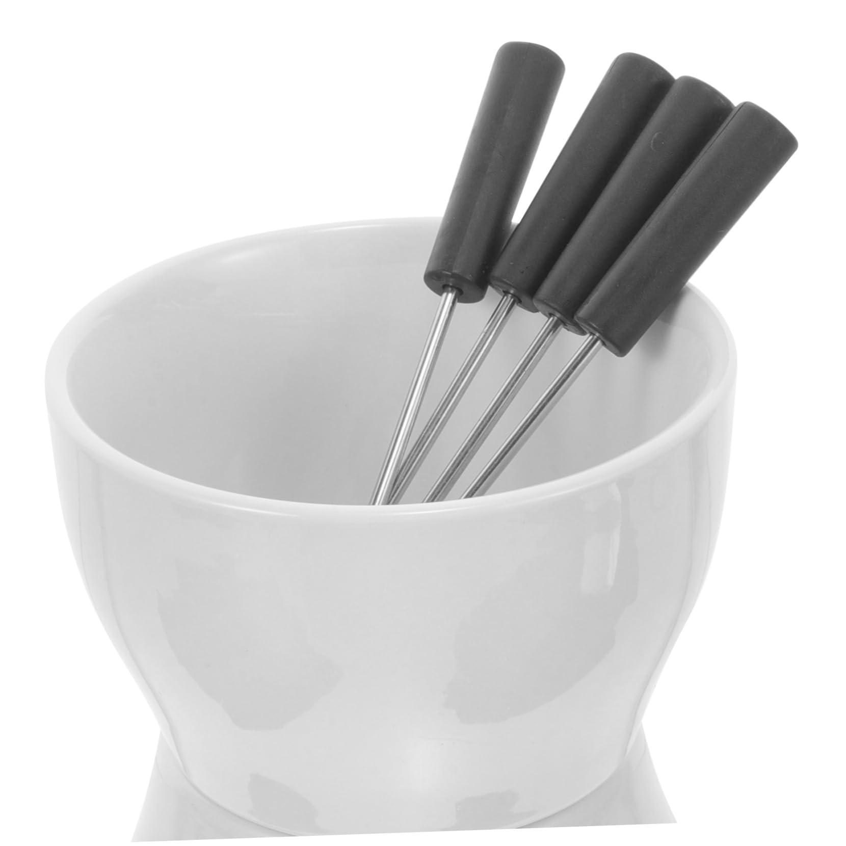 NAMOARLY NAMOARLY Cherry Blossom Ceramic Fondue Pot with Burner for Melting Chocolate Cheese and Butter Ideal for Desserts and Entertaining