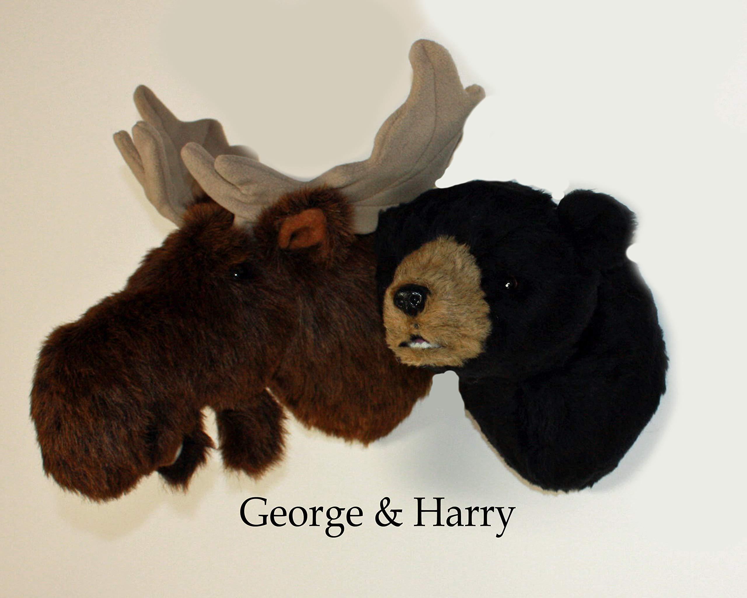 Fairgame Wildlife Plush Moose Head \"George\" Medium Shoulder Mount