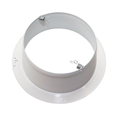 Capri Lighting Capri Lighting 6" RM40W White Stepped Baffle Recessed Lighting Ceiling Trim, Low Voltage, White