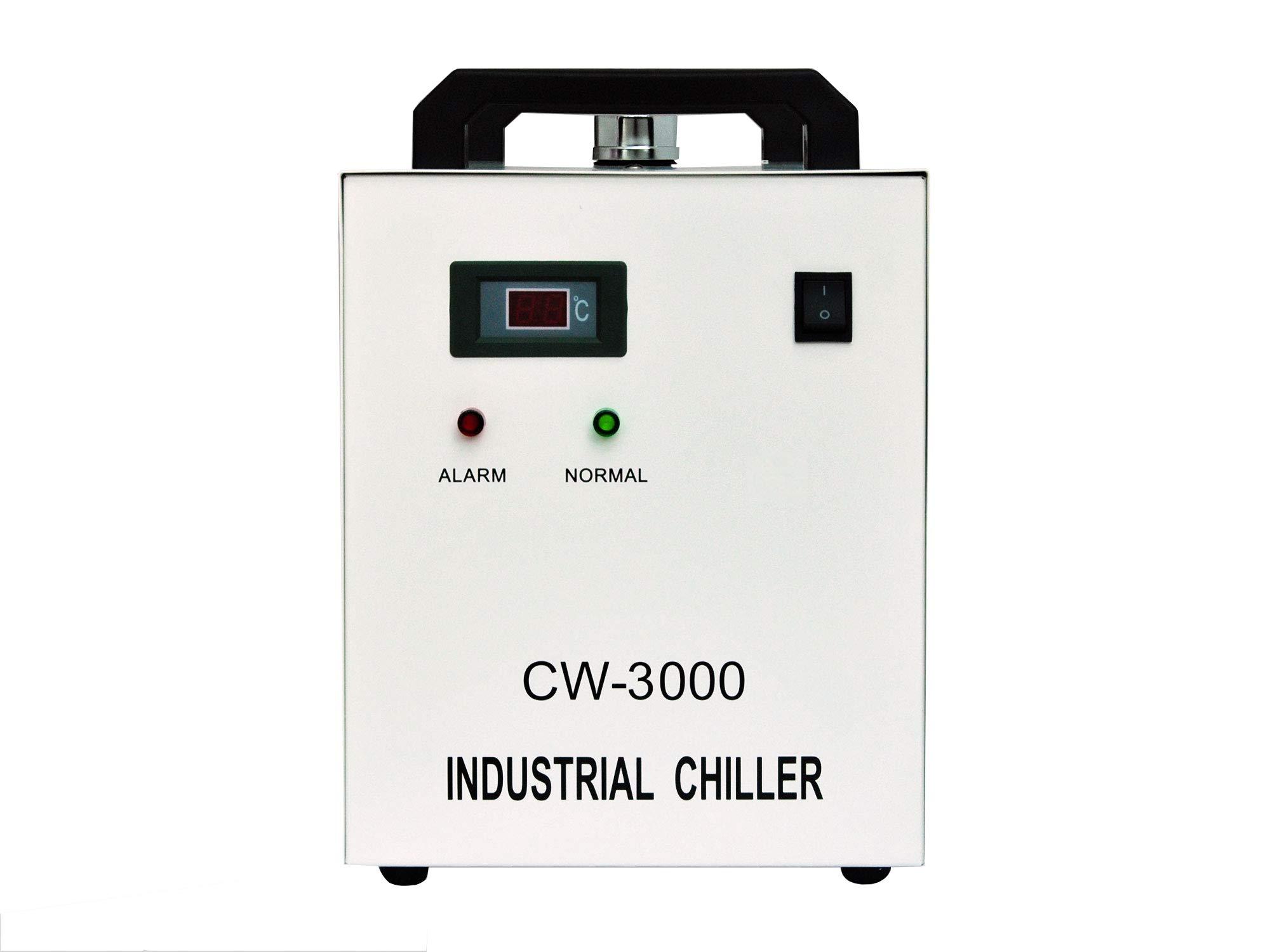 YJINGRUI Industrial Chiller Cooler CW-3000 Thermolysis Water Laser Chiller for CO2 Glass Tube of Engraving Machine (CW-3000AF)