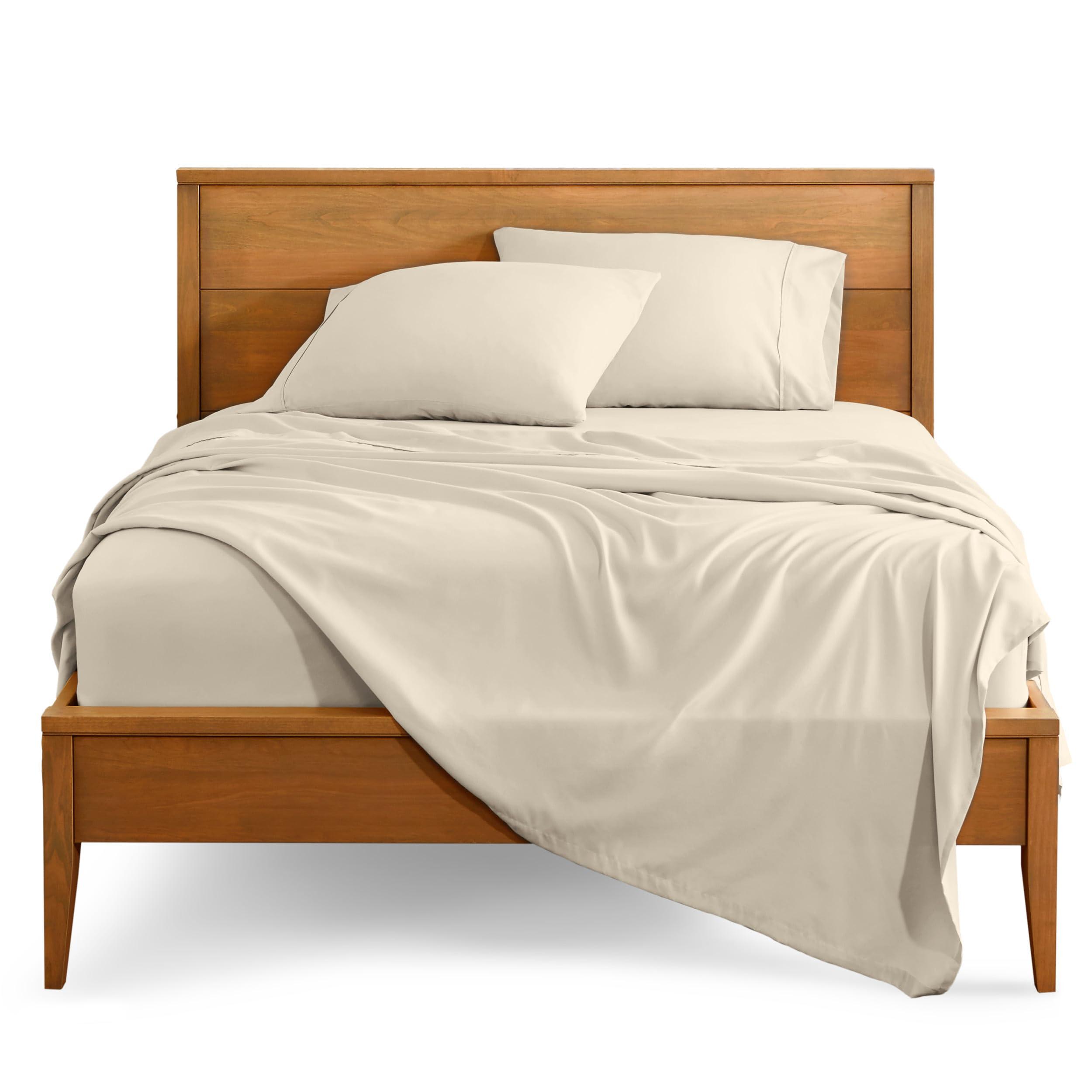 Bare Home Bare Home Split California King Sheet Set - 1800 Ultra-Soft Microfiber Split California King Bed Sheets - Double Brushed - Deep Pockets - Easy Fit - 5 Piece Set - Bed Sheets (Split Cal King, Sand)