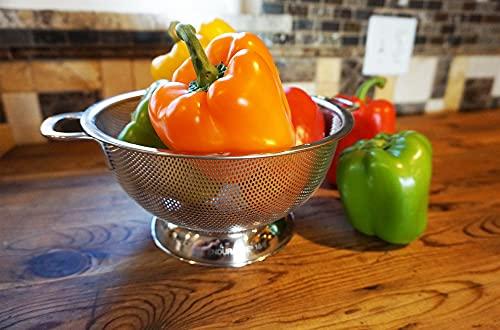 RSVP International RSVP International Endurance Kitchen Collection Colander Strainer, 3 Quart, Pierced Stainless Steel