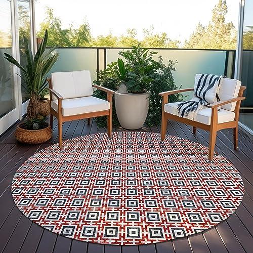 Dalyn Rugs Dalyn Rugs Marlo MO1 Red 10' x 10' Indoor Outdoor Area Rug, Easy Clean, Machine Washable, Non Shedding, Bedroom, Living Room, Dining Room, Kitchen, Patio Rug