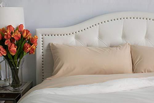PeachSkinSheets PeachSkinSheets Night Sweats: The Original 1500tc Soft Standard Pillowcase Set Almond (Ivory)