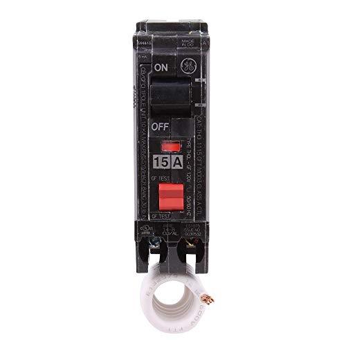 GE GE 15 amps Ground Fault Single Pole Circuit Breaker w/Self Test
