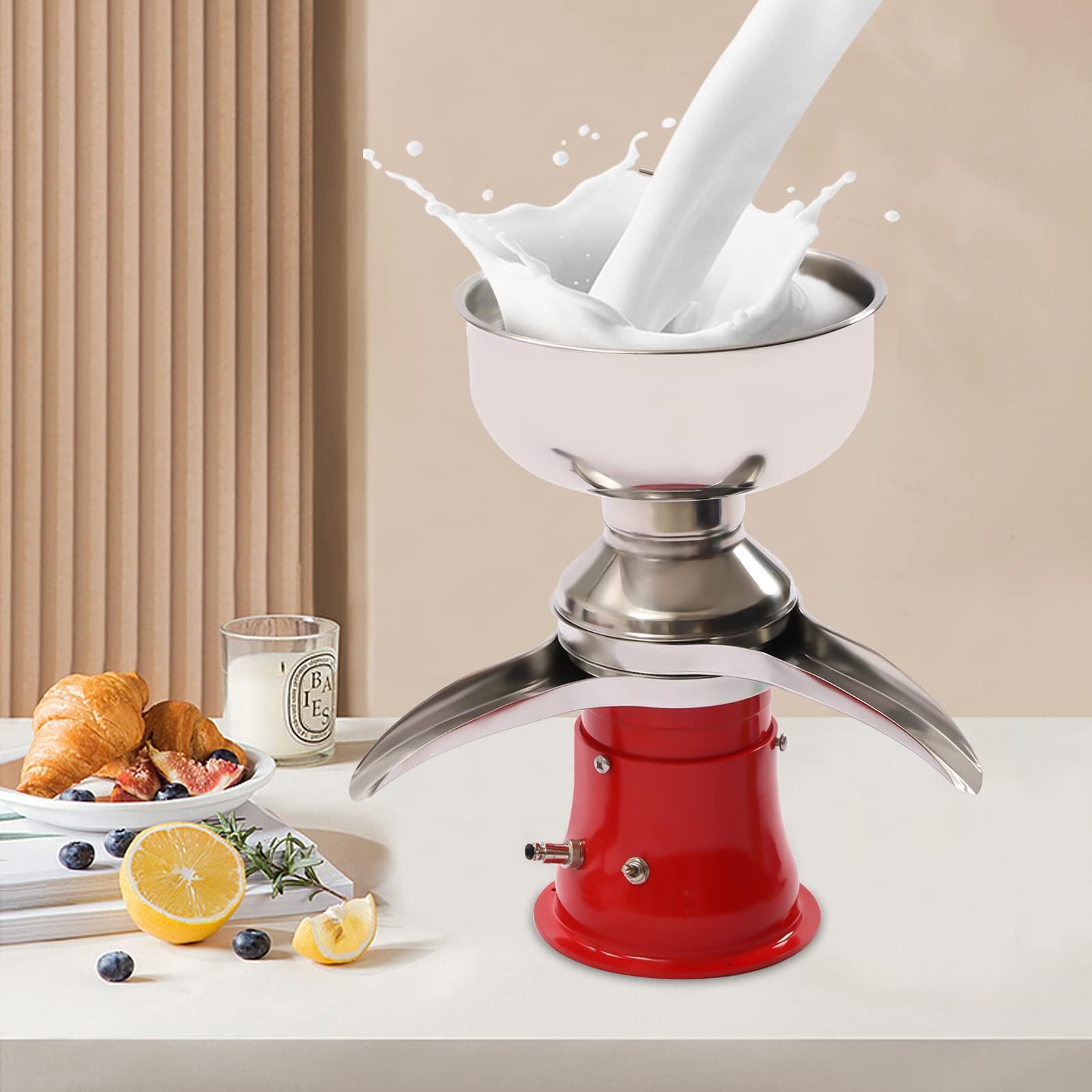 TBVECHI TBVECHI Milk Cream Centrifugal Separator, Stainless Steel Electric Cream Separator Make Cream Butter Milkshake Separator for Goats and Cows Milk 13.2Gal/h