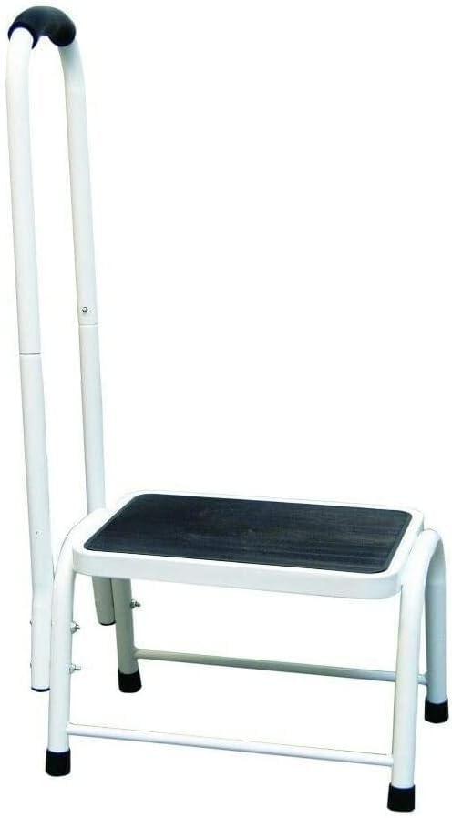 Freshnewlooks Safety Step Stool with a Handrail for Support, Lightweight and Portable, Steady and Stable, Includes a Non-Slip Step Surface, Platform Size: L10 x W15 x H10, Handrail Height: 35in