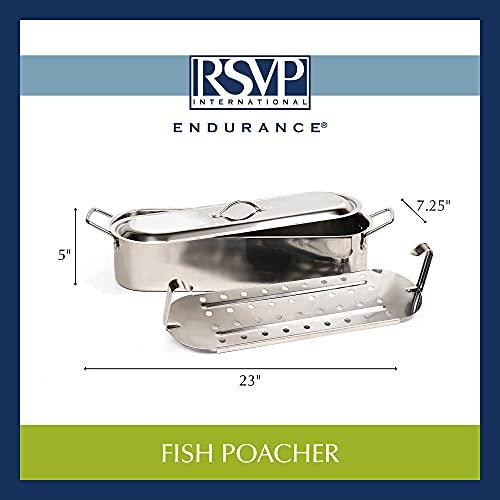 RSVP International RSVP International Endurance Collection Fish Poaching Set, 20 inch, Stainless Steel