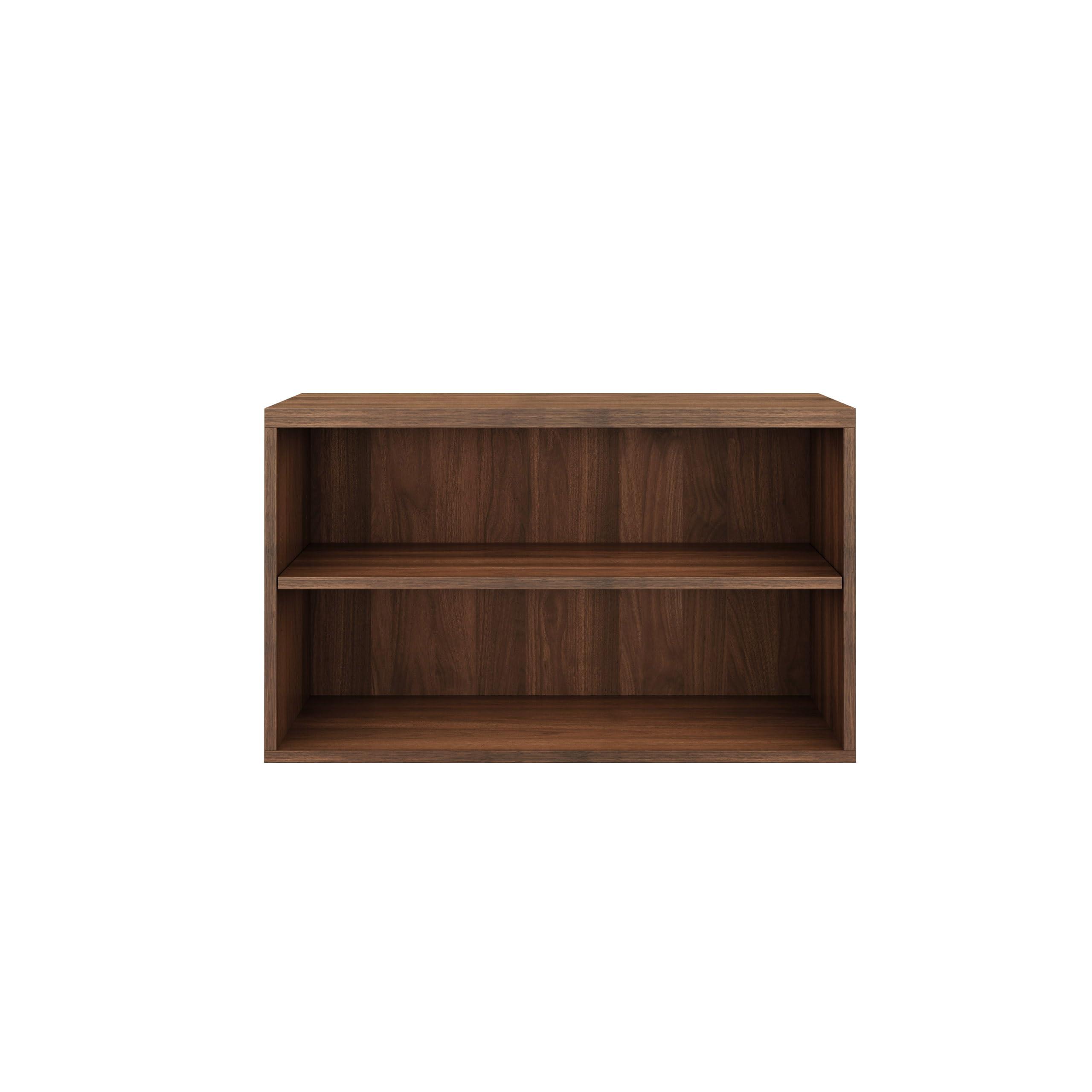 UPLIFTDESK UPLIFTDESK MoPac Overhead Cabinet (Walnut) with Black Handles