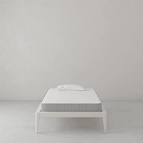 Signature Sleep Signature Sleep,Polyester Tranquility 6 Inch 2-Sided Flippable Bonnell Spring Coil Mattress, Twin Size,Medium GreenGuard Gold Certified,White