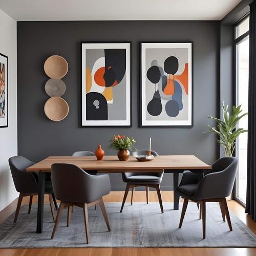 CustomPictureFrames.com 27x26 Frame Black Real Wood Picture Frame Width 0.75 Inches | Interior Frame Depth 0.5 Inches | Noir Classique Mid Century Photo Frame Complete with UV Acrylic, Foam Board Backing & Hanging Hardware